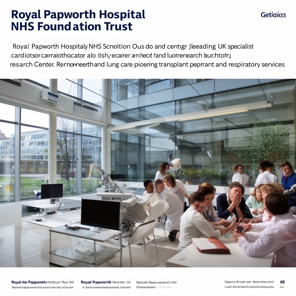 AI-generated illustration of Royal Papworth Hospital NHS Foundation Trust