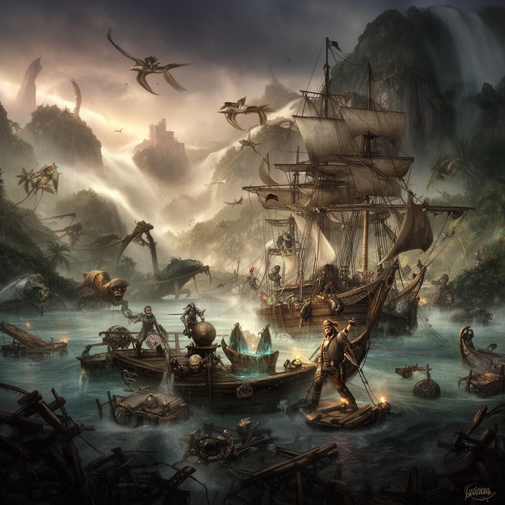 AI-generated illustration of Pirates of the Caribbean: On Stranger Tides