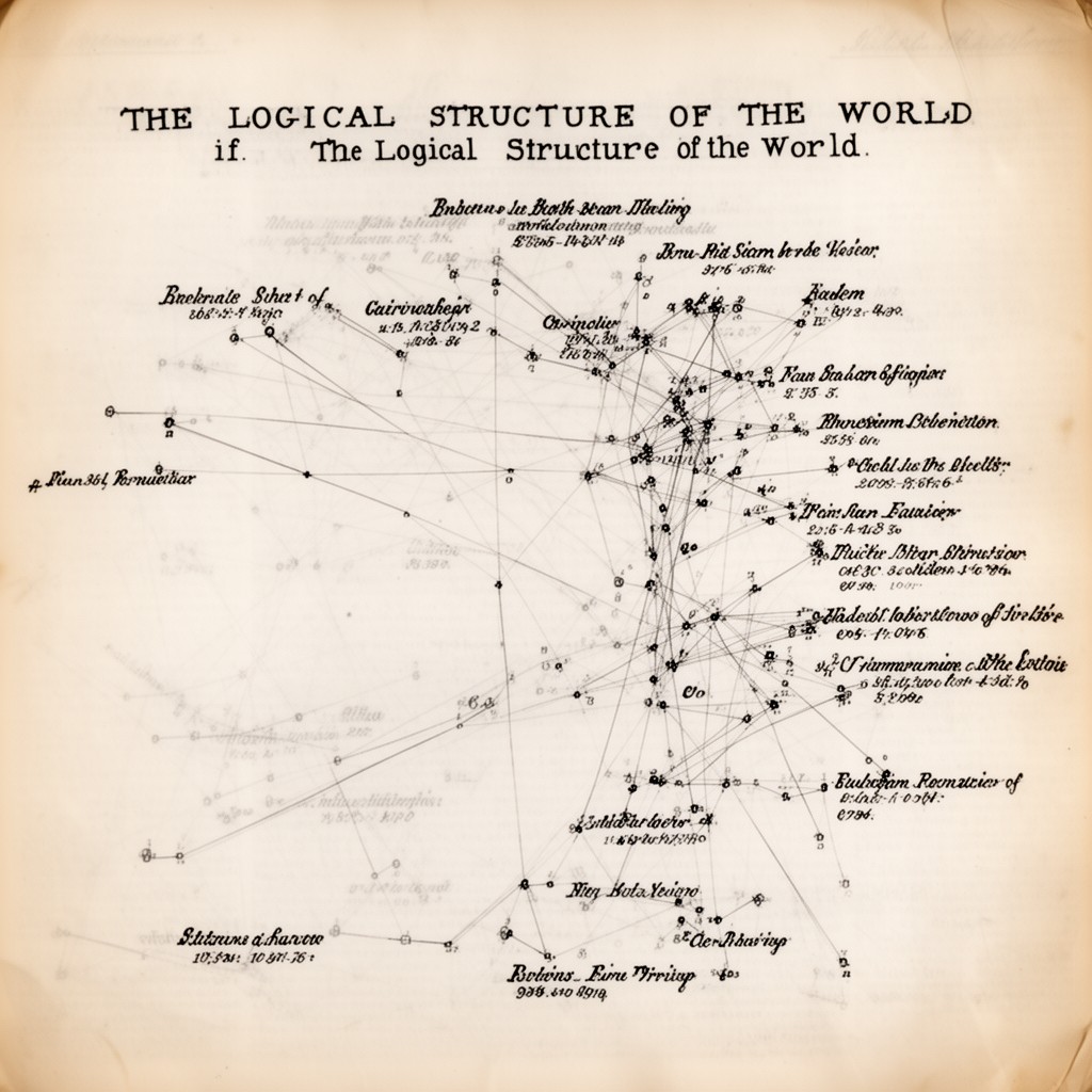 AI-generated illustration of The Logical Structure of the World