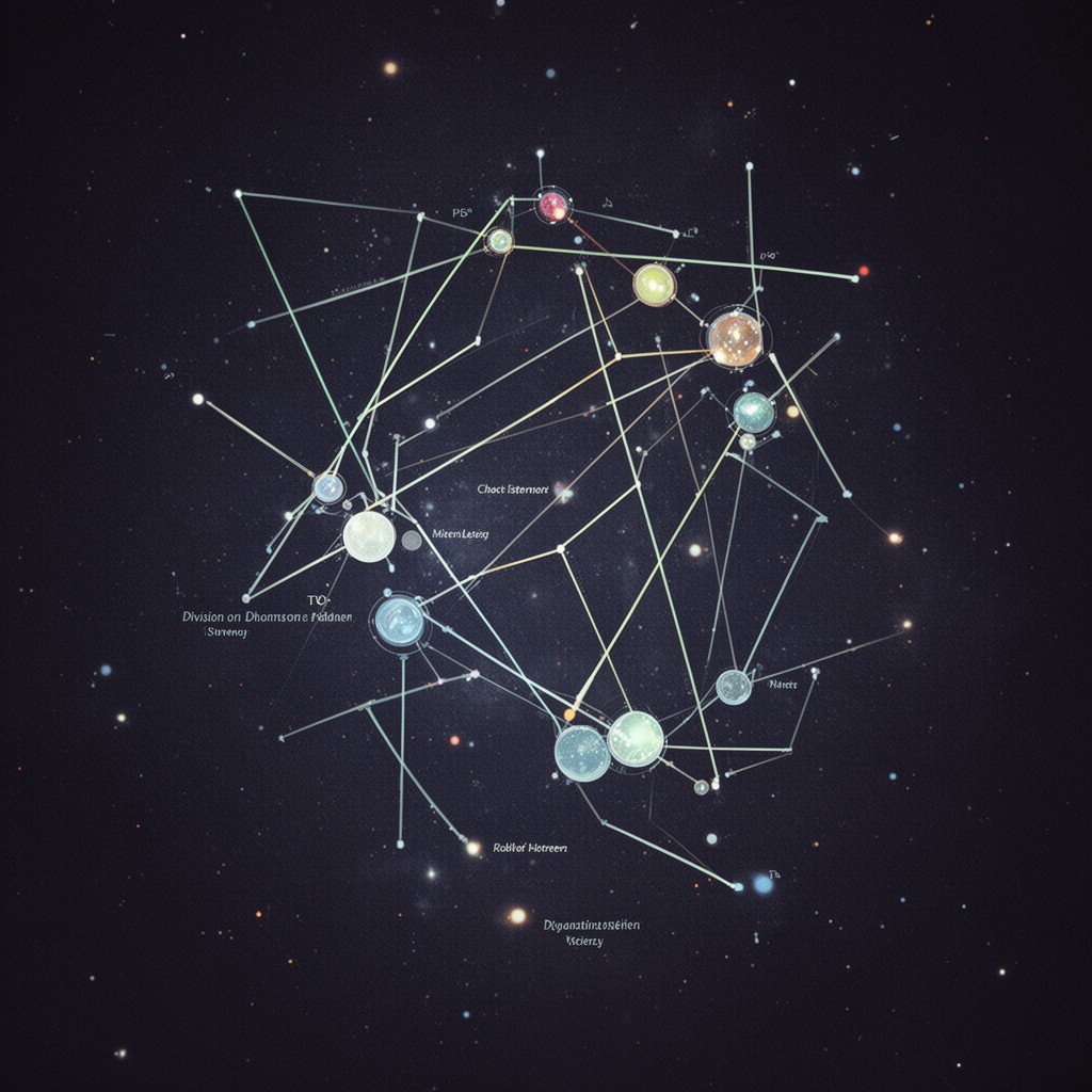 AI-generated illustration of Division on Dynamical Astronomy