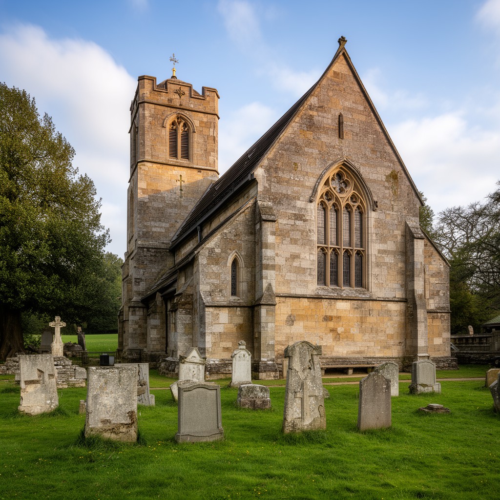 AI-generated illustration of St Michael’s Church, Chenies
