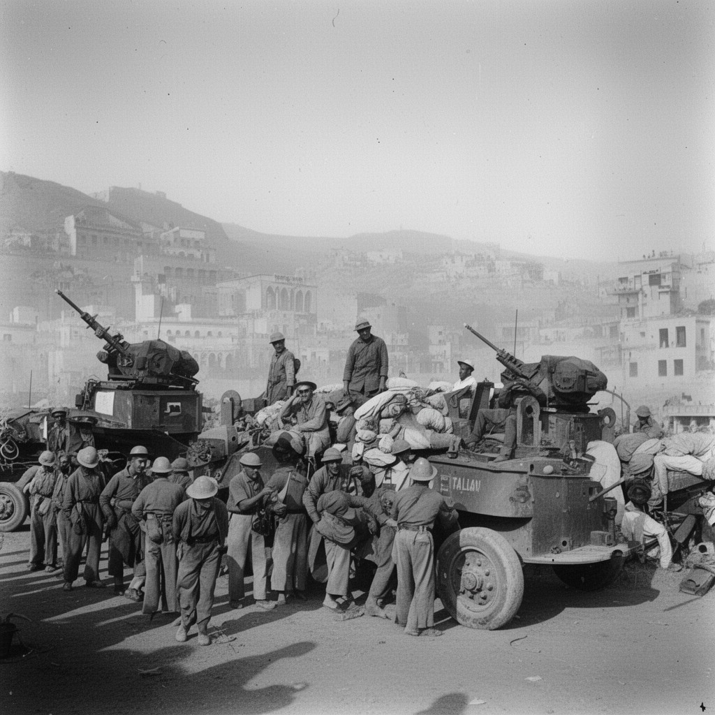 AI-generated illustration of Italian invasion of Egypt