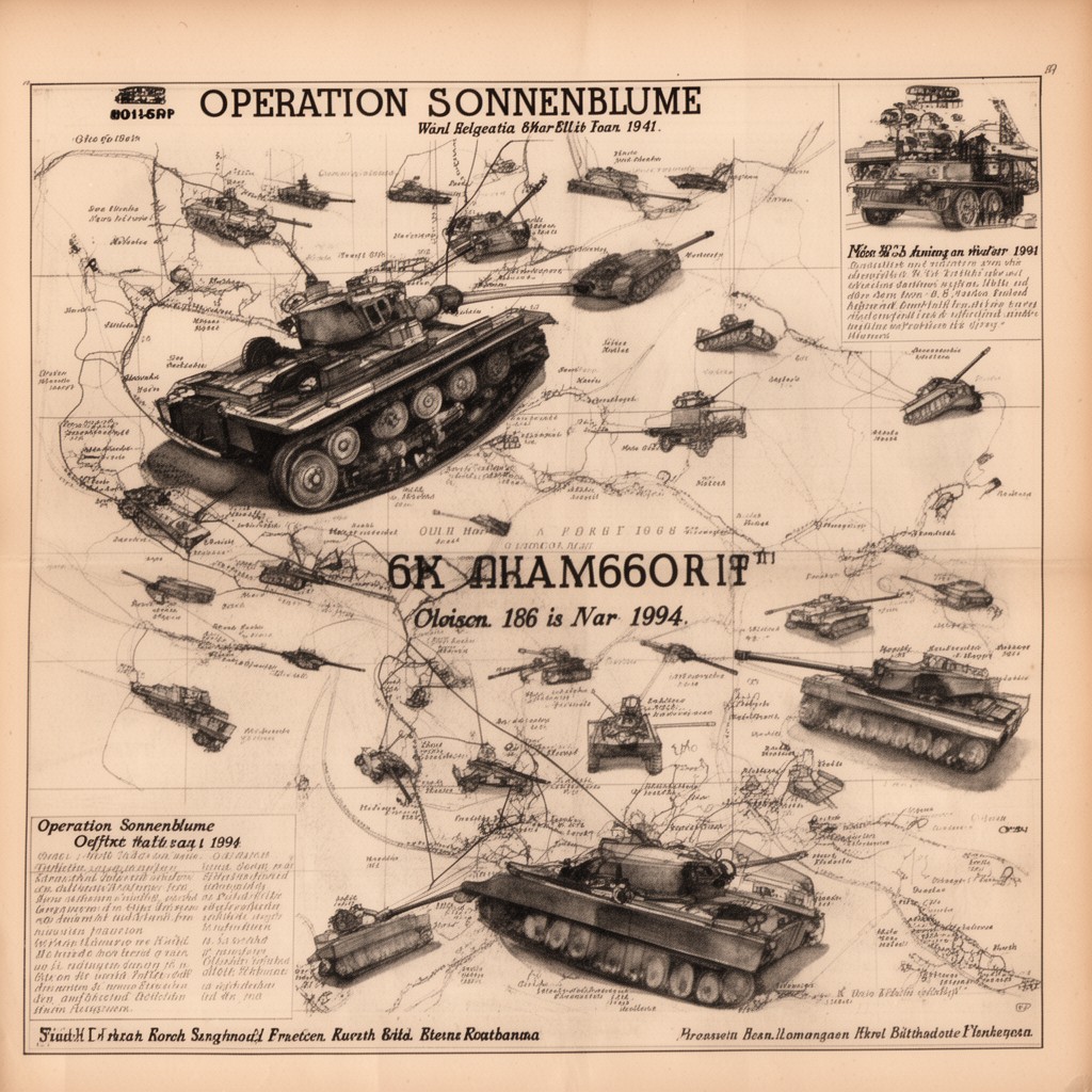 AI-generated illustration of Operation Sonnenblume
