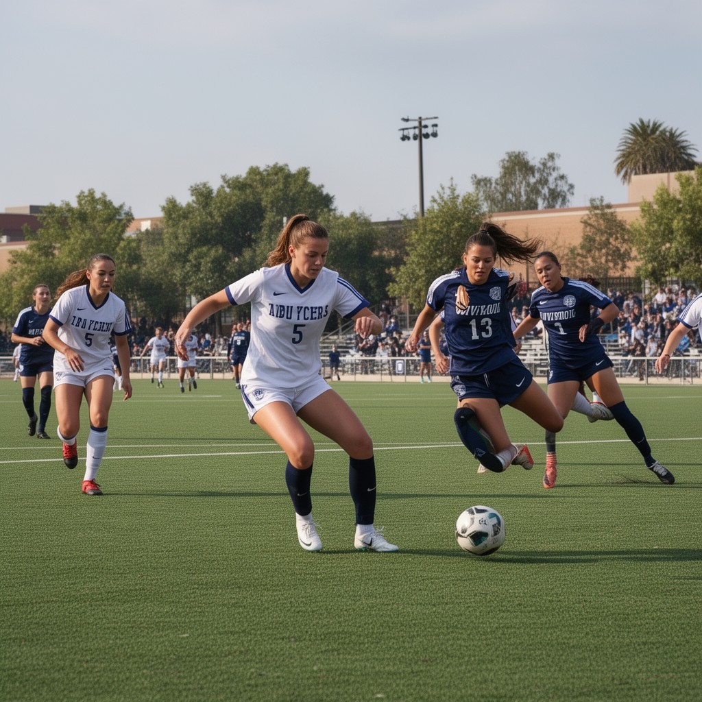 AI-generated illustration of NCAA Division I women’s soccer