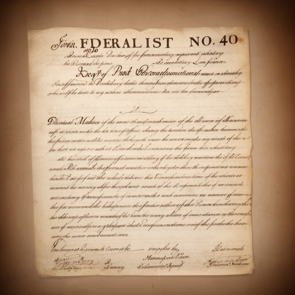 AI-generated illustration of Federalist No. 40
