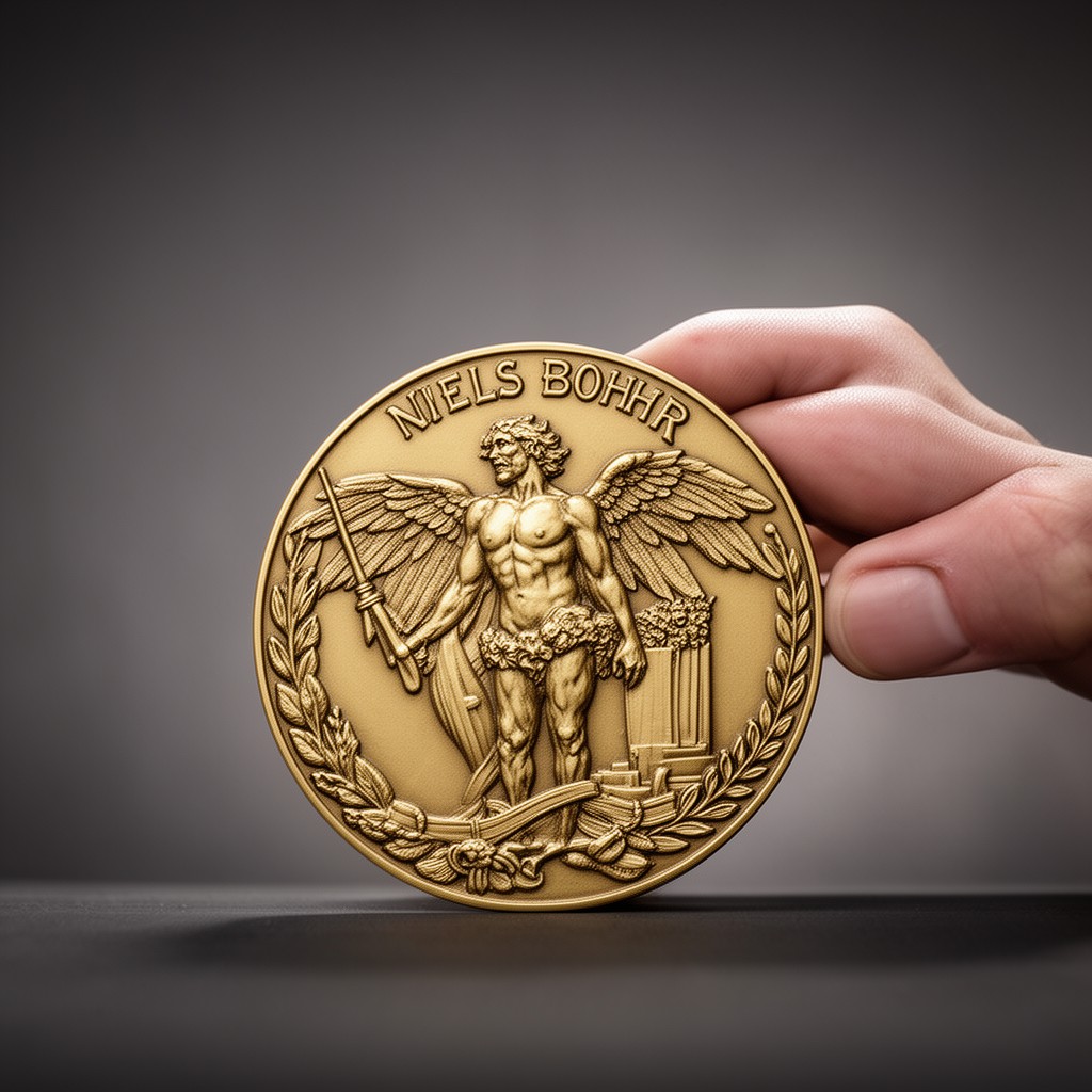 AI-generated illustration of UNESCO Niels Bohr Medal