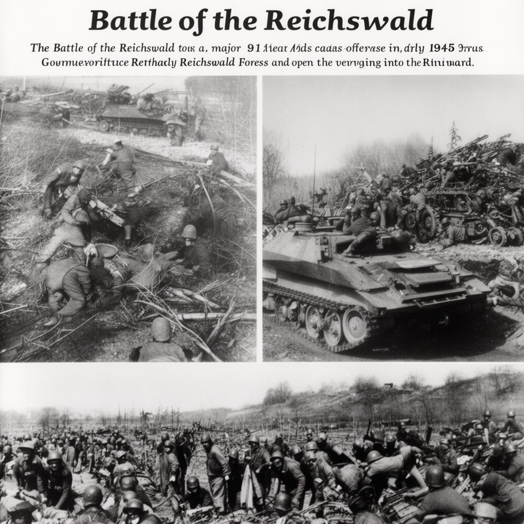 AI-generated illustration of Battle of the Reichswald
