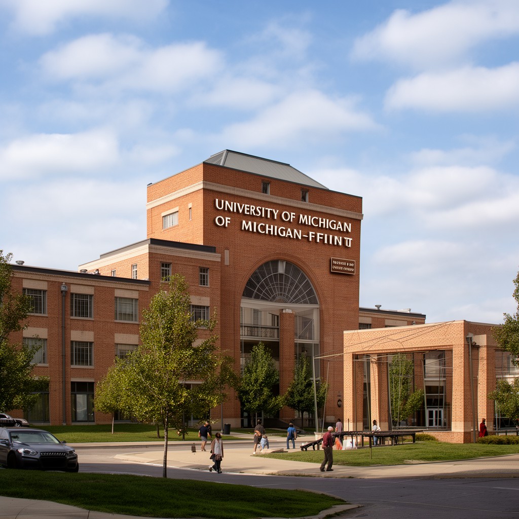 AI-generated illustration of University of Michigan–Flint