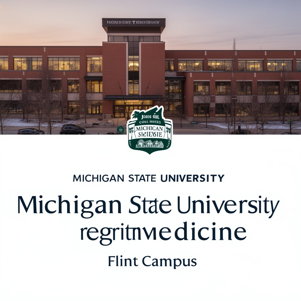 AI-generated illustration of Michigan State University College of Human Medicine Flint campus