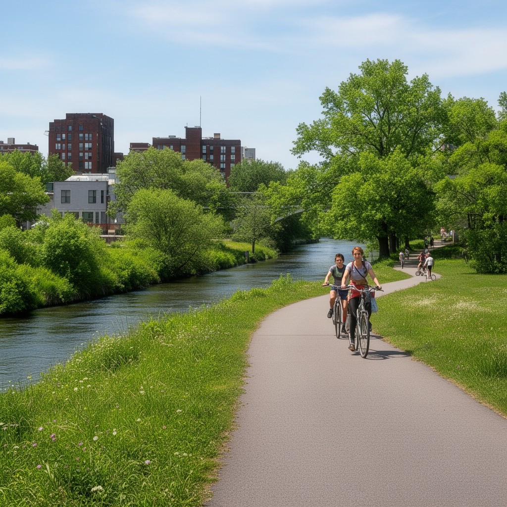 AI-generated illustration of Flint River Trail