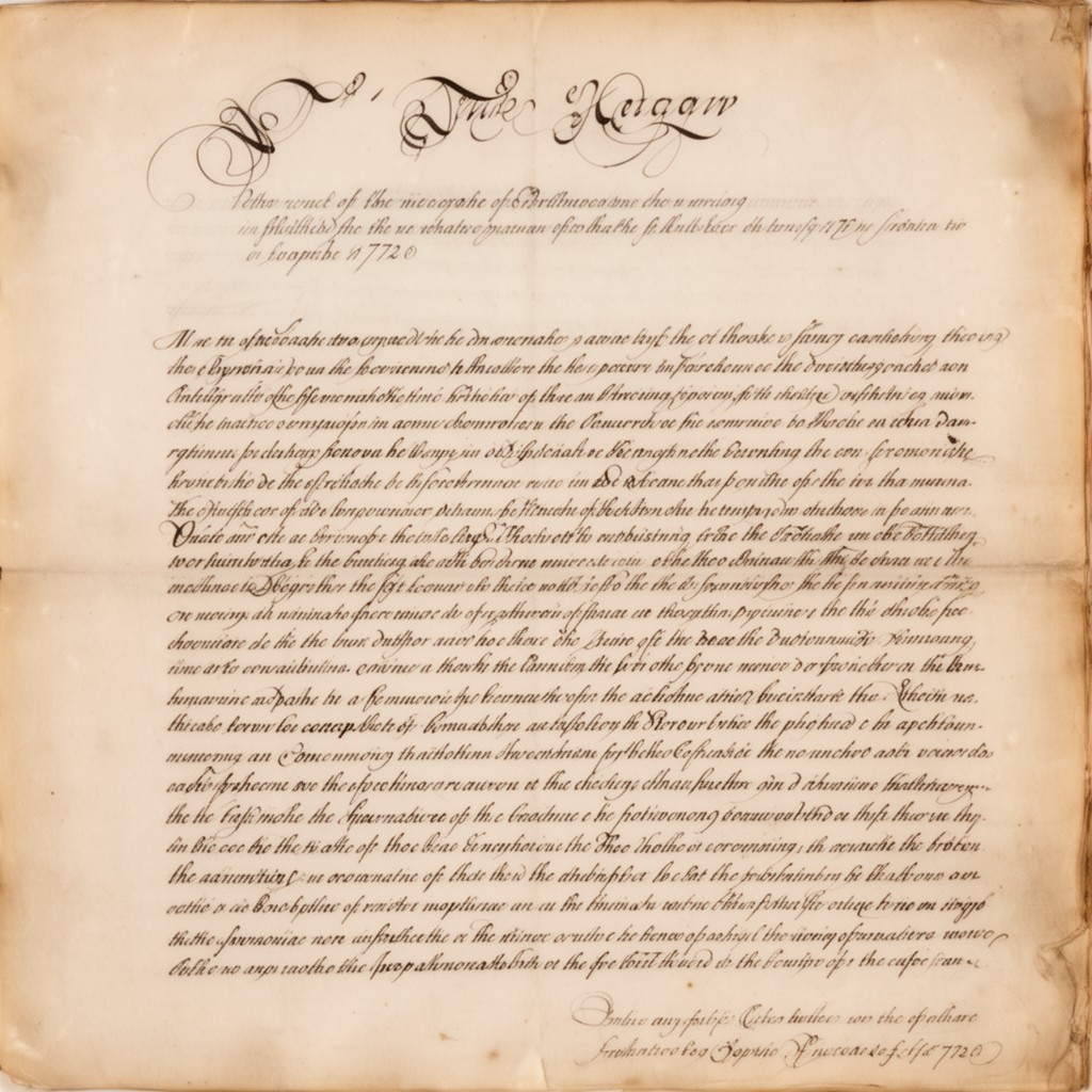 AI-generated illustration of Treaty of The Hague (1720)