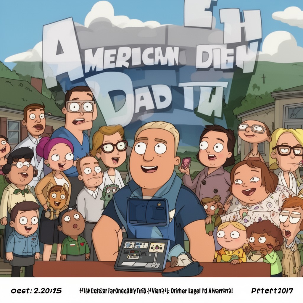 AI-generated illustration of American Dad!