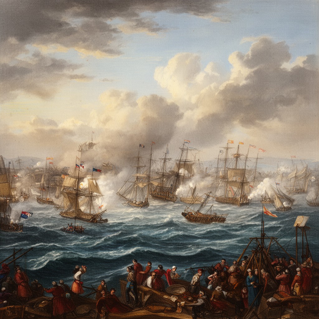 AI-generated illustration of Battle of Cape Passaro
