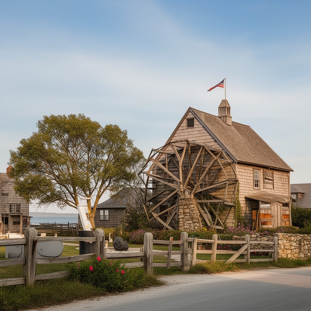 AI-generated illustration of Water Mill, New York