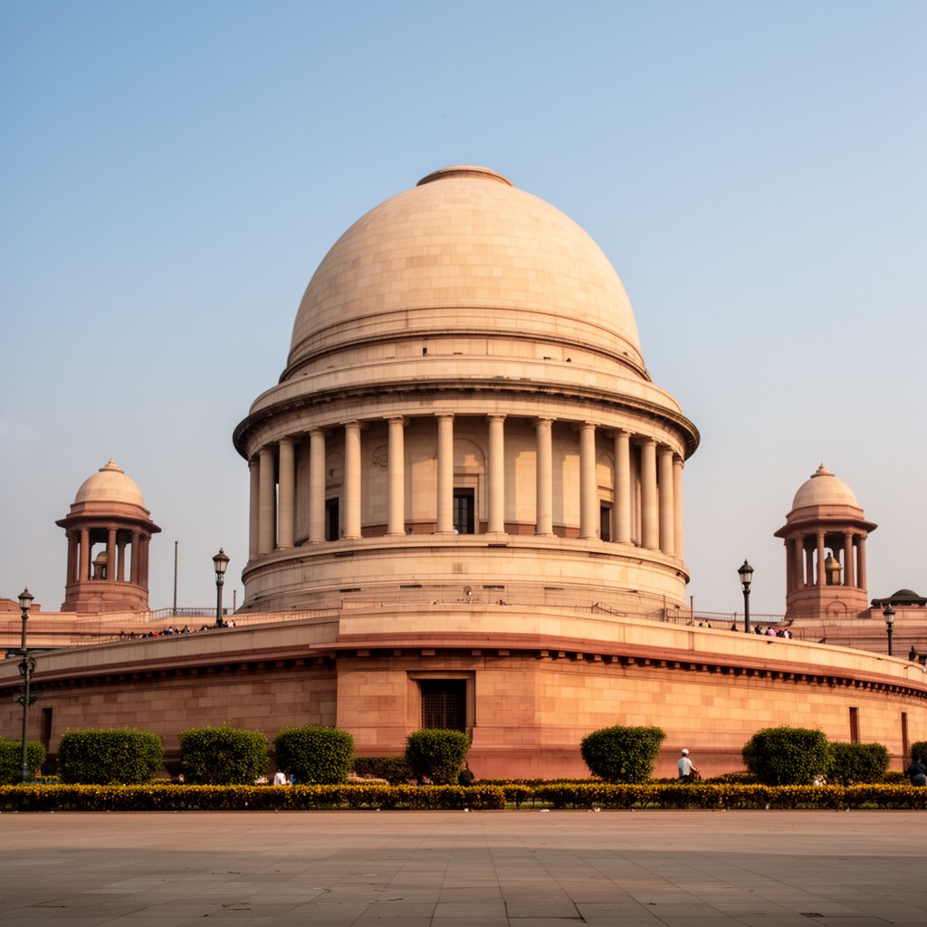 AI-generated illustration of Parliament of India