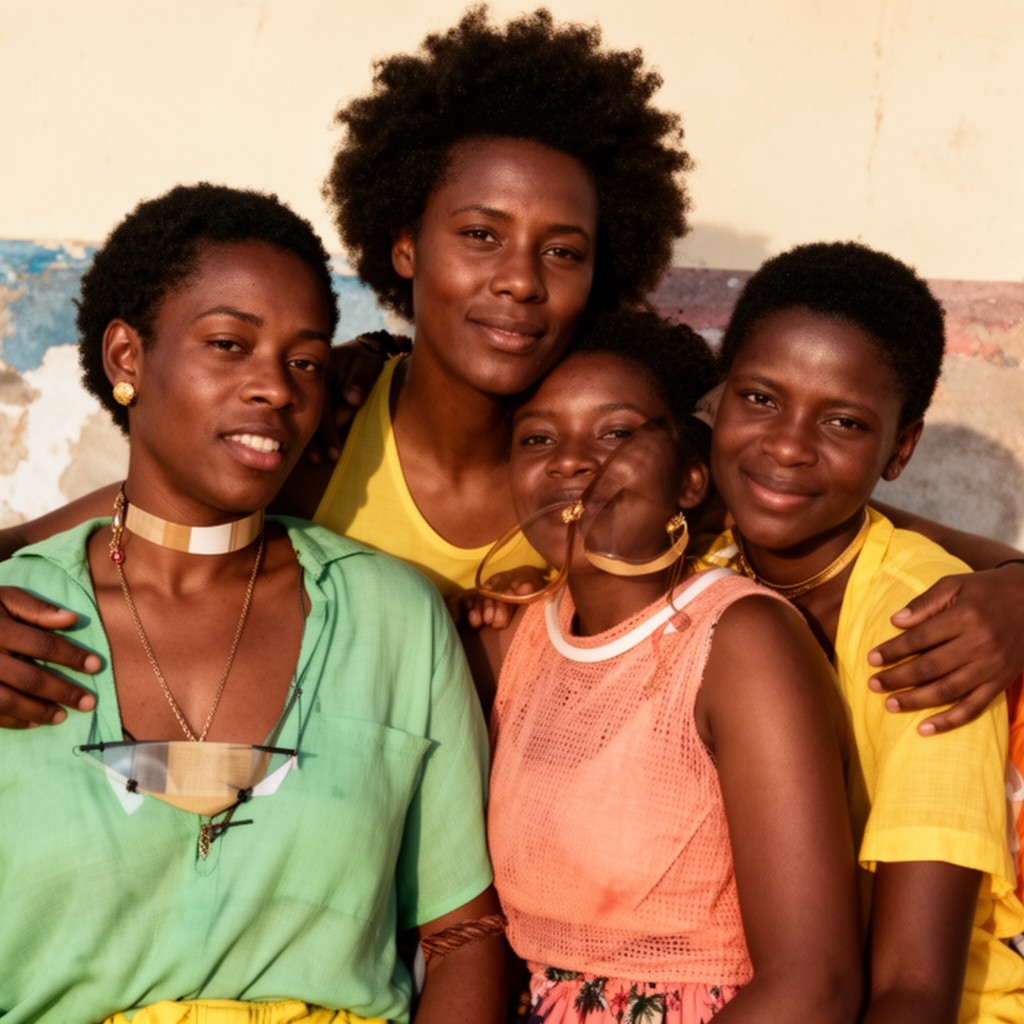 AI-generated illustration of Afro-Saint Kitts and Nevis people