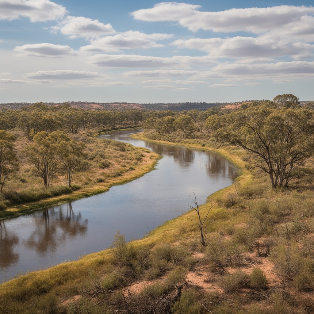 AI-generated illustration of Darling River
