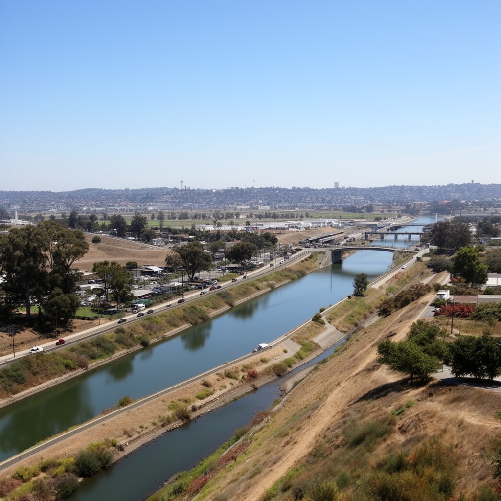 AI-generated illustration of Contra Costa Canal