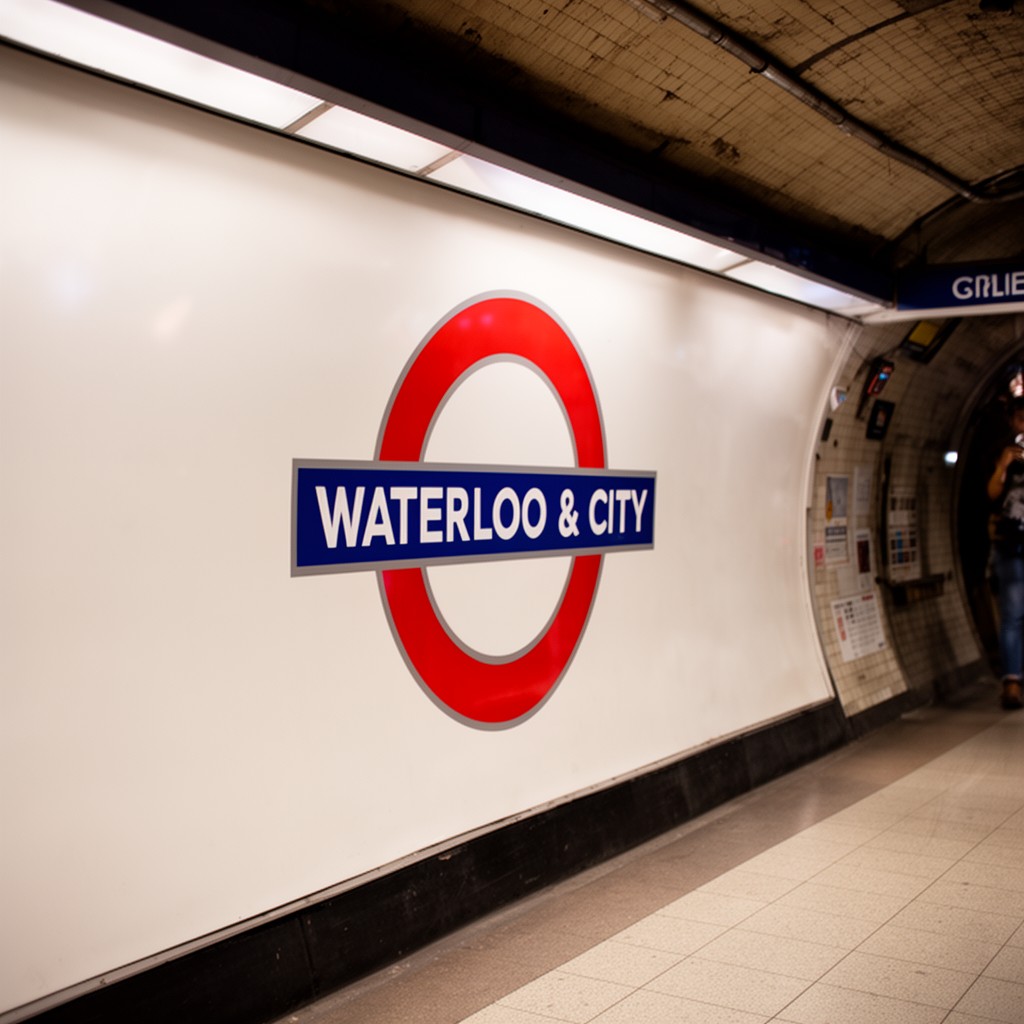 AI-generated illustration of Waterloo & City line