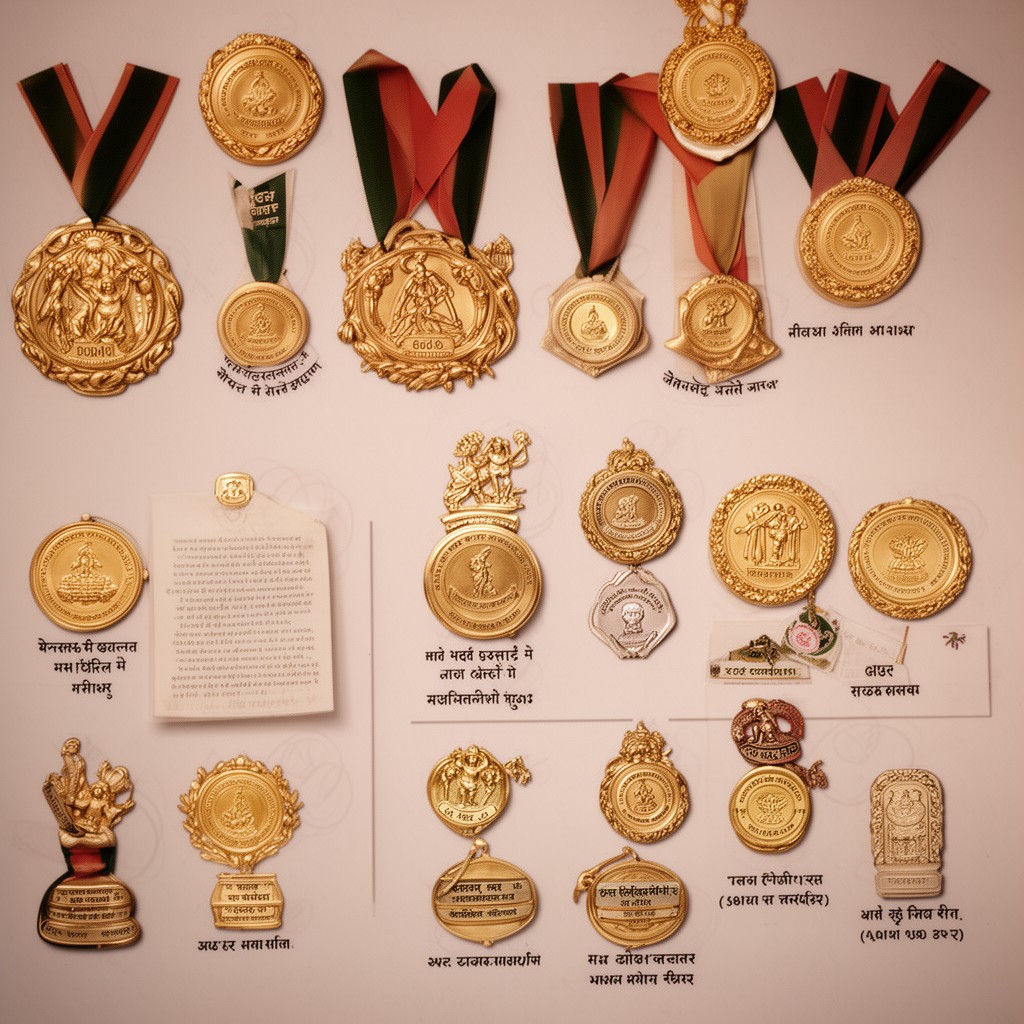 AI-generated illustration of Padma awards
