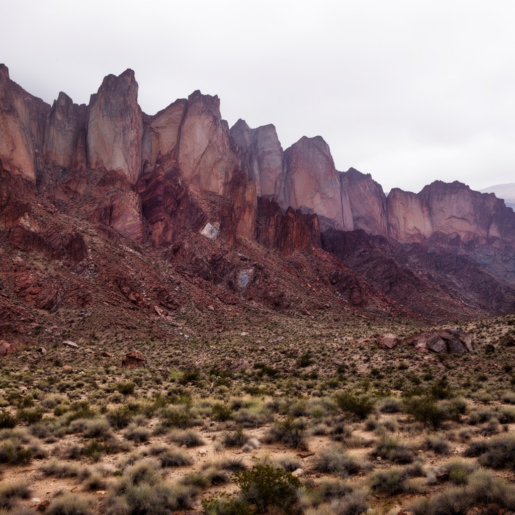 AI-generated illustration of Muddy Mountains