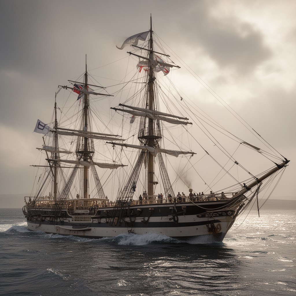 AI-generated illustration of HMS Goliath