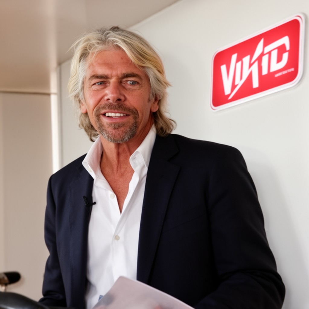 AI-generated illustration of Richard Branson