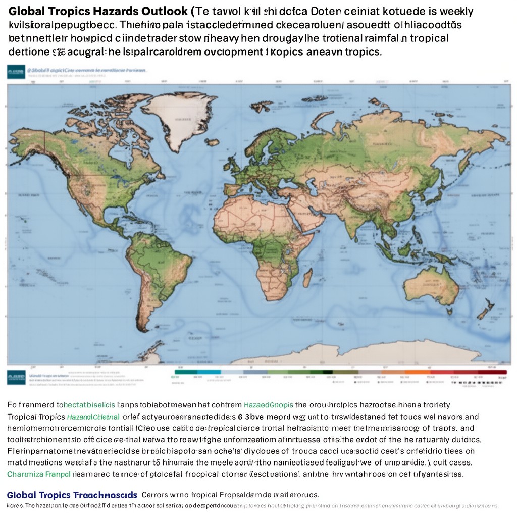 AI-generated illustration of Global Tropics Hazards Outlook