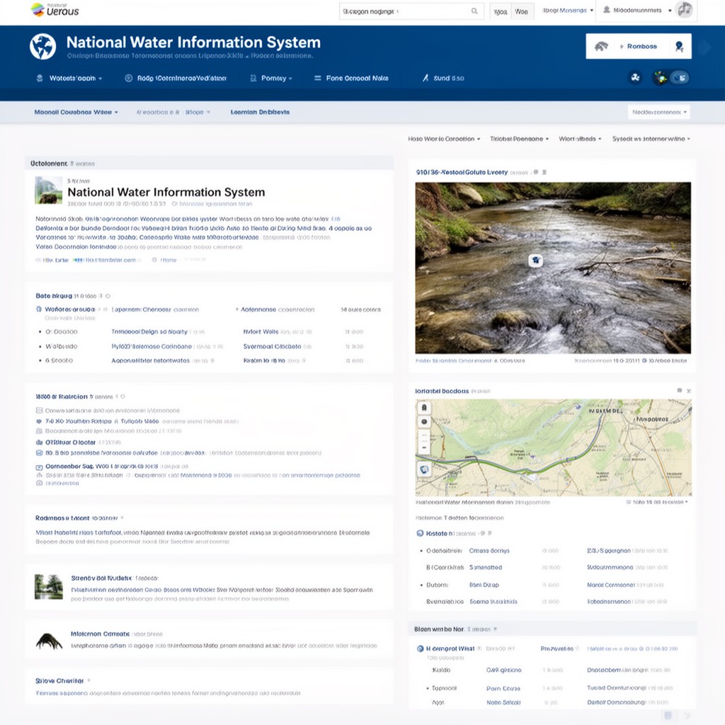 AI-generated illustration of National Water Information System