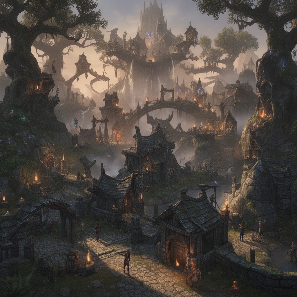AI-generated illustration of The Elder Scrolls Online