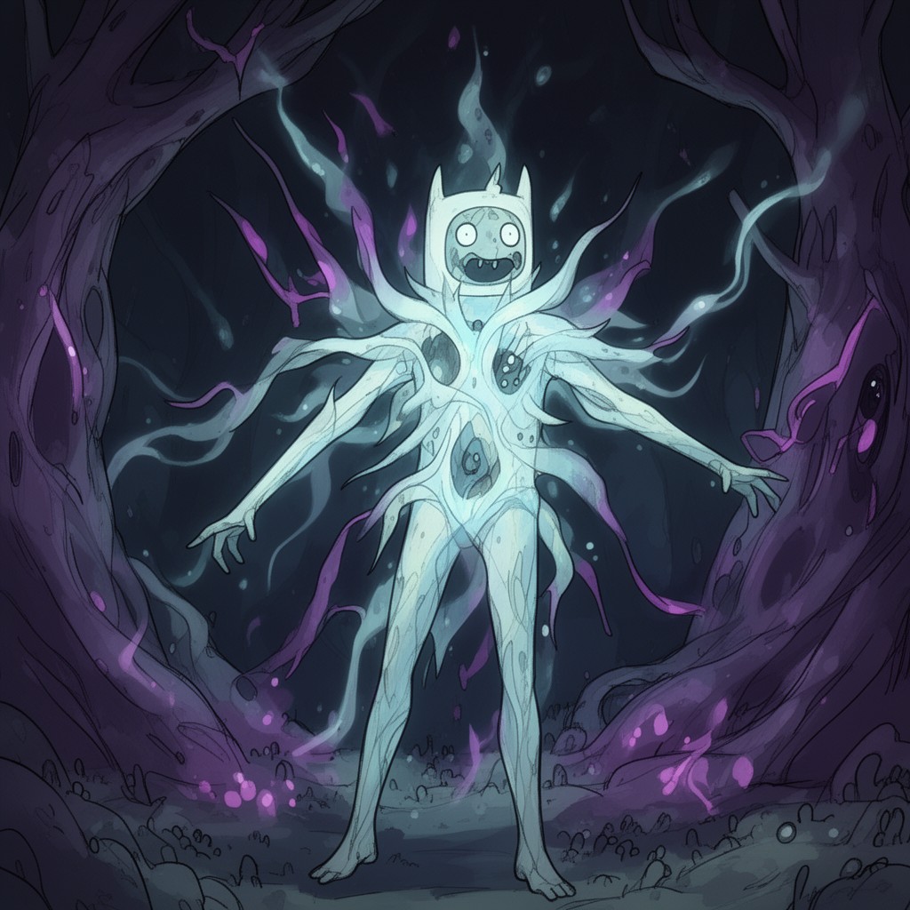 AI-generated illustration of The Lich (Adventure Time)
