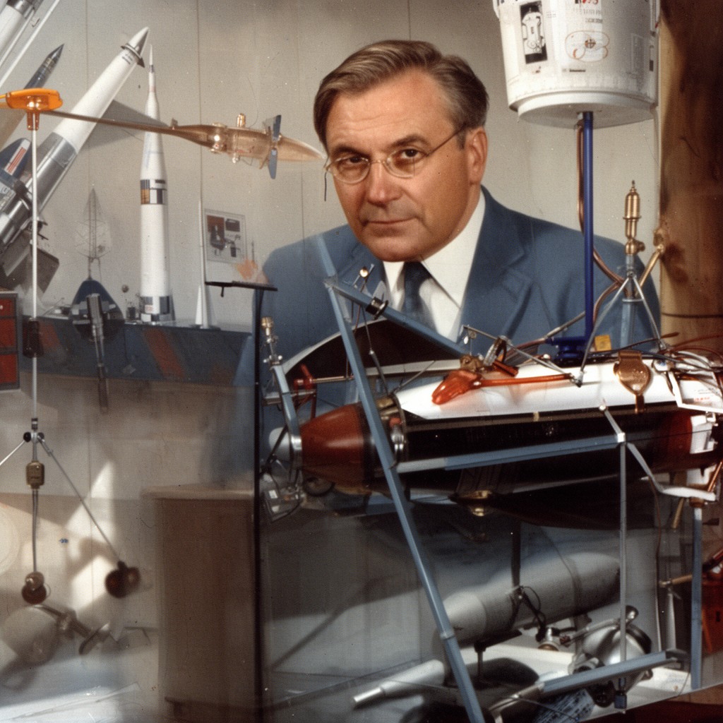 AI-generated illustration of Wernher von Braun