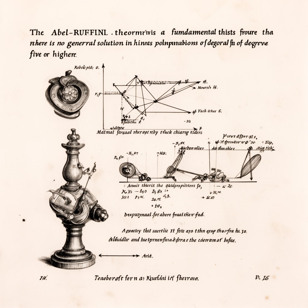 AI-generated illustration of Abel–Ruffini theorem