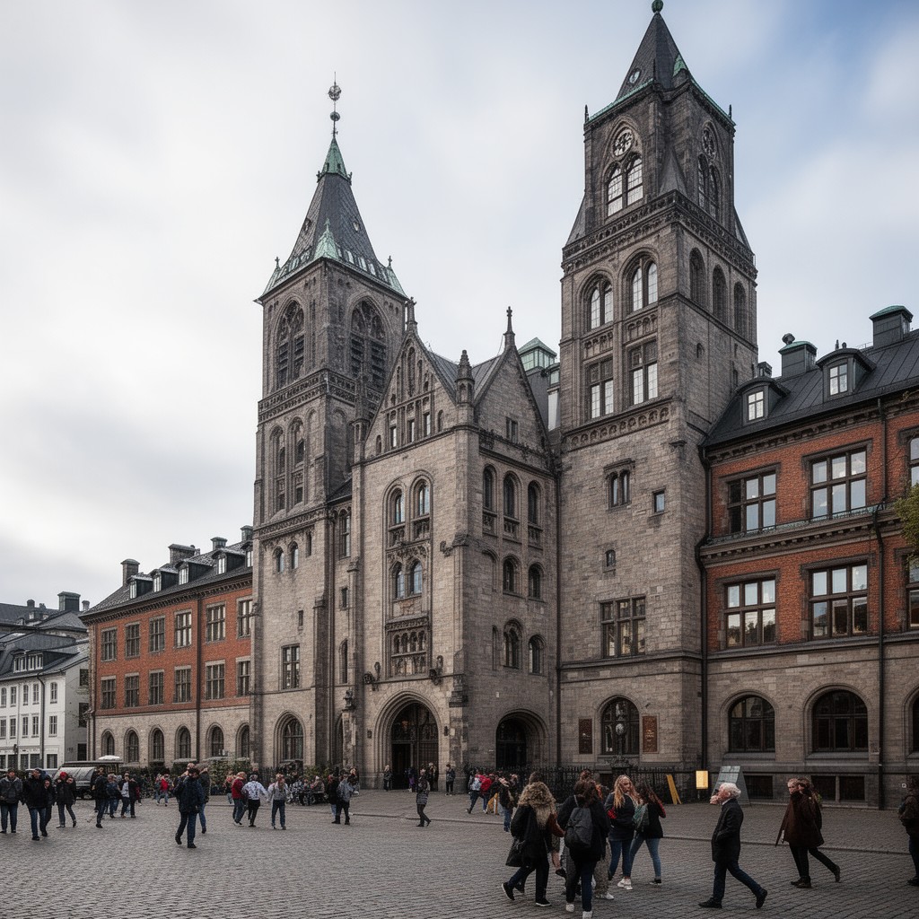 AI-generated illustration of Cathedral School in Christiania