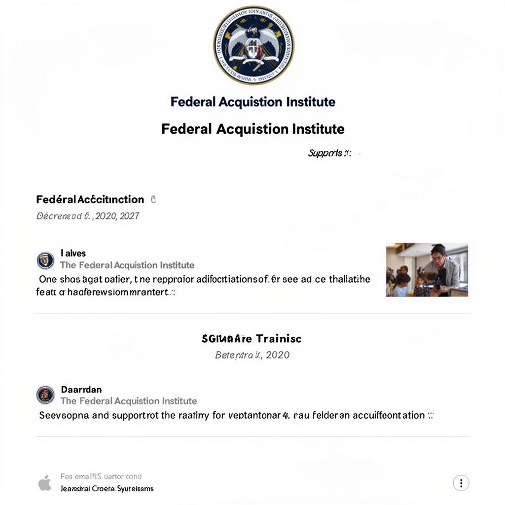 AI-generated illustration of Federal Acquisition Institute (support role)
