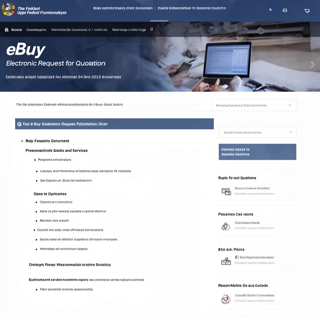 AI-generated illustration of eBuy electronic Request for Quotation system