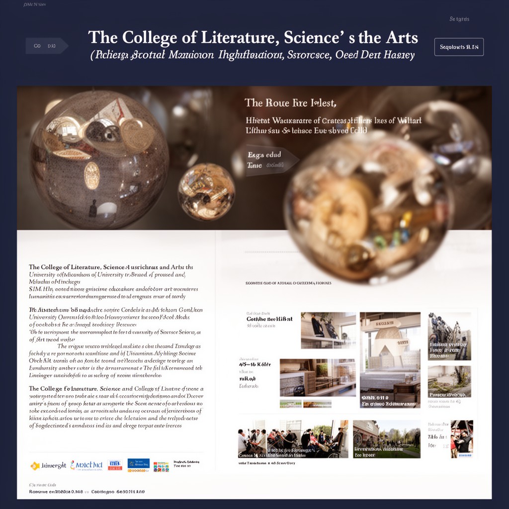 AI-generated illustration of College of Literature, Science, and the Arts