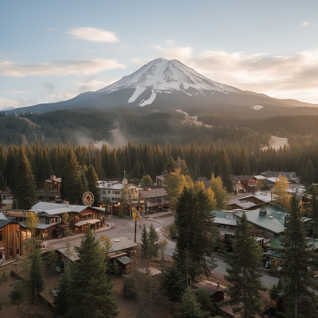 AI-generated illustration of Government Camp, Oregon