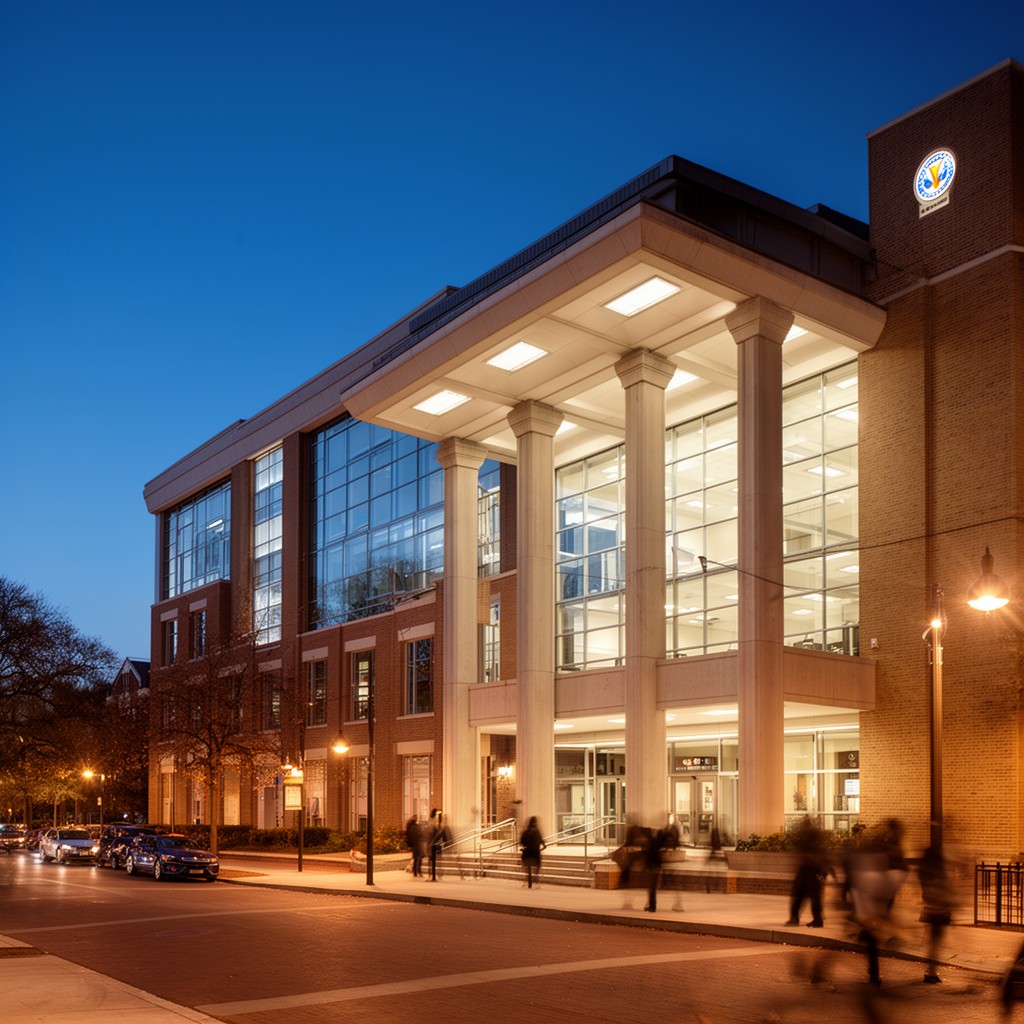AI-generated illustration of Student-Faculty Center