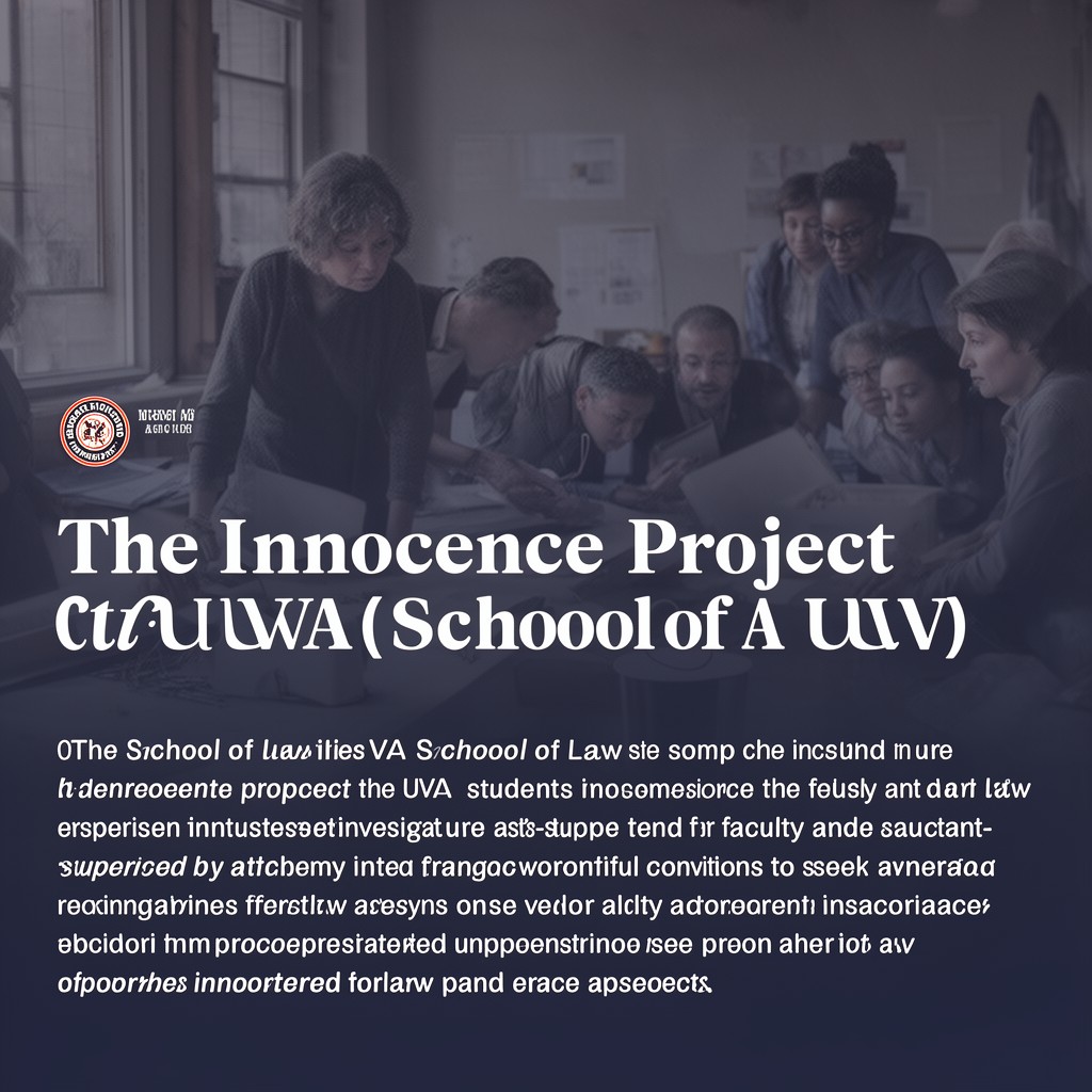 AI-generated illustration of Innocence Project at UVA School of Law