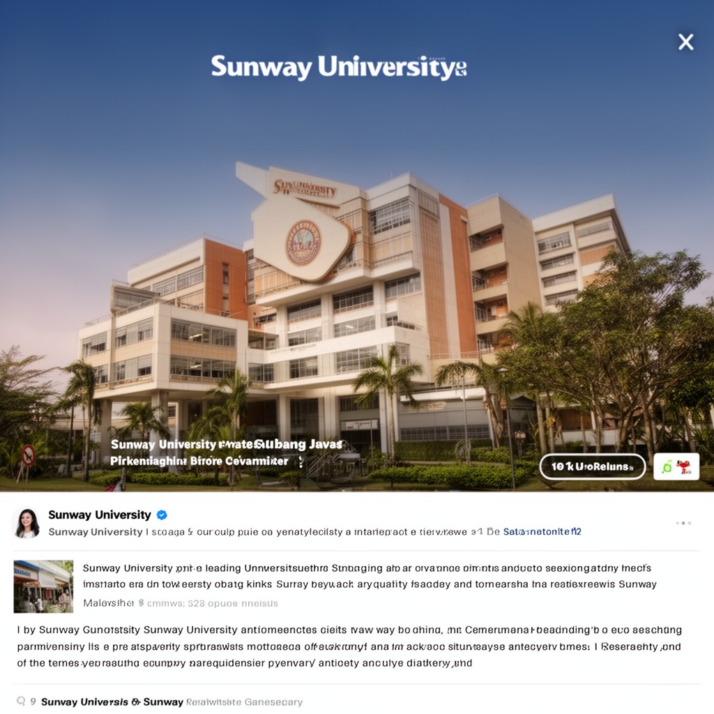 AI-generated illustration of Sunway University (Malaysia)