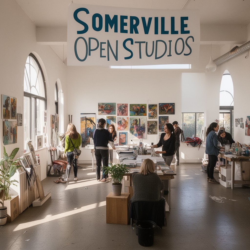 AI-generated illustration of Somerville Open Studios