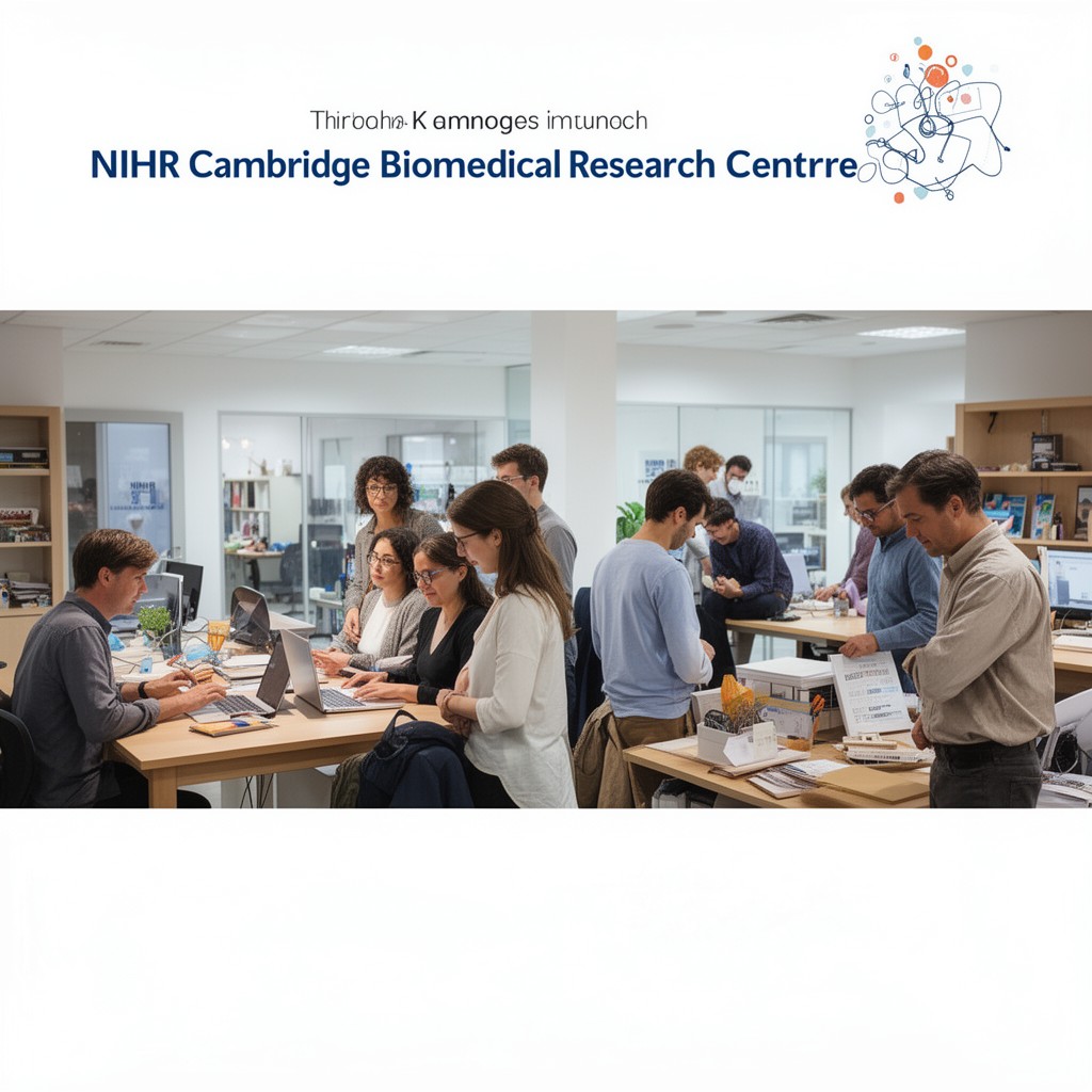AI-generated illustration of NIHR Cambridge Biomedical Research Centre