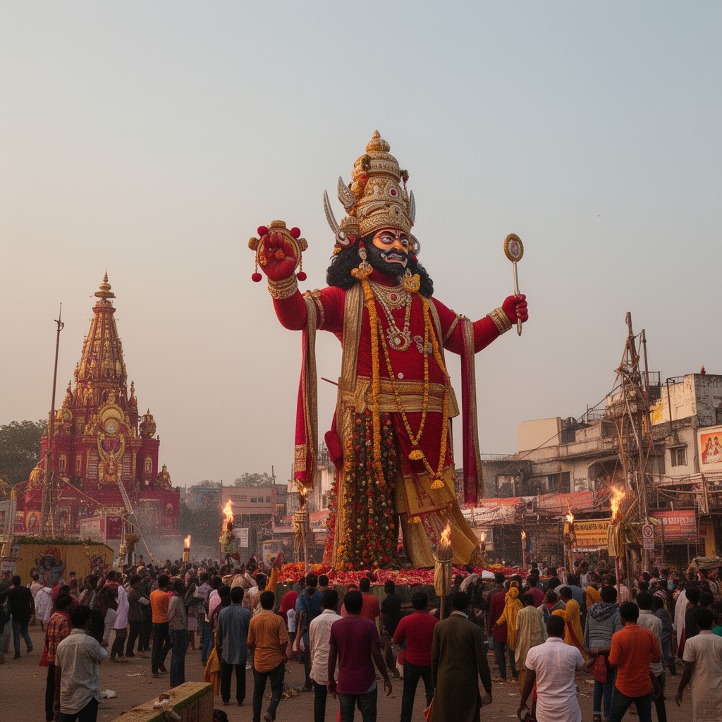 AI-generated illustration of Dussehra