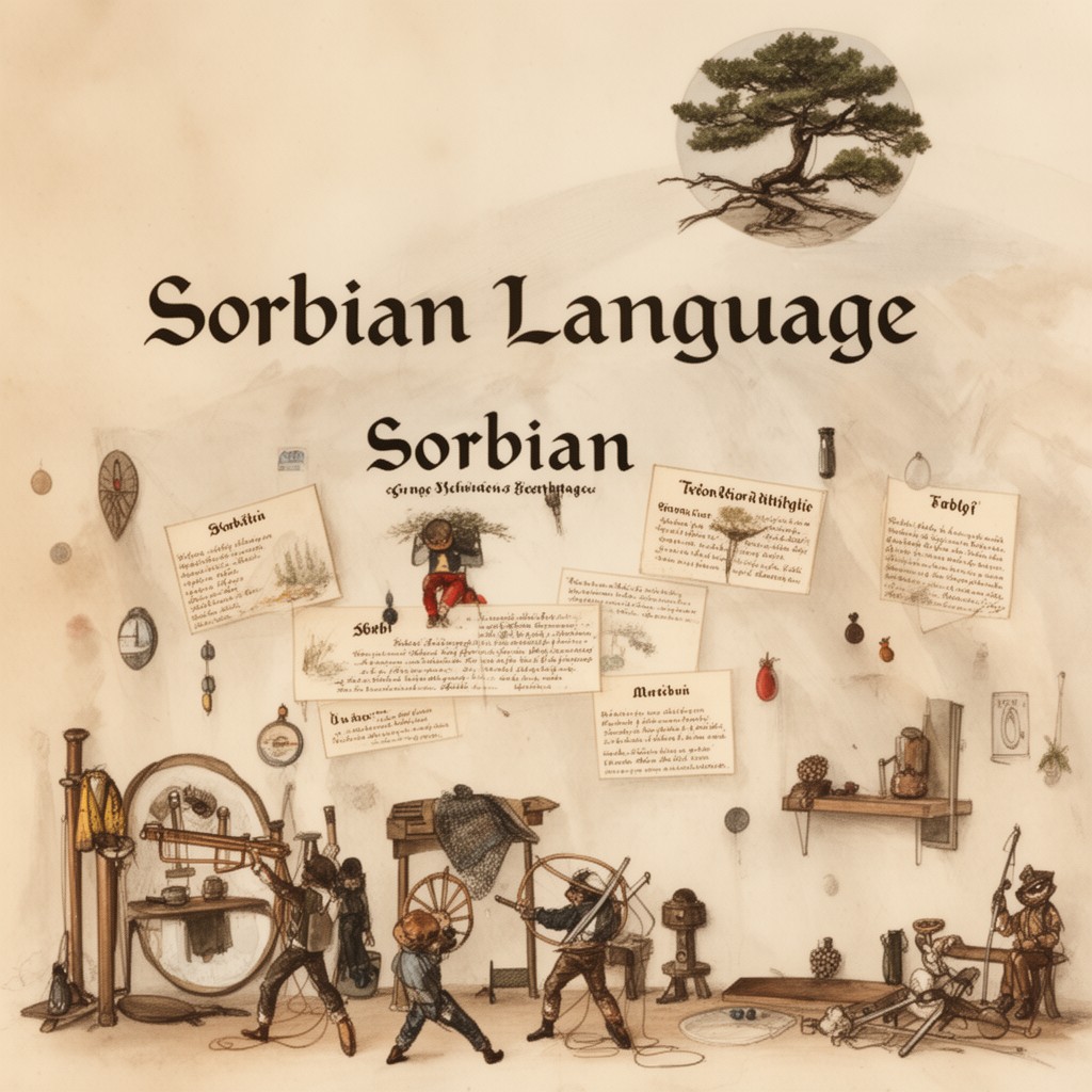 AI-generated illustration of Sorbian languages