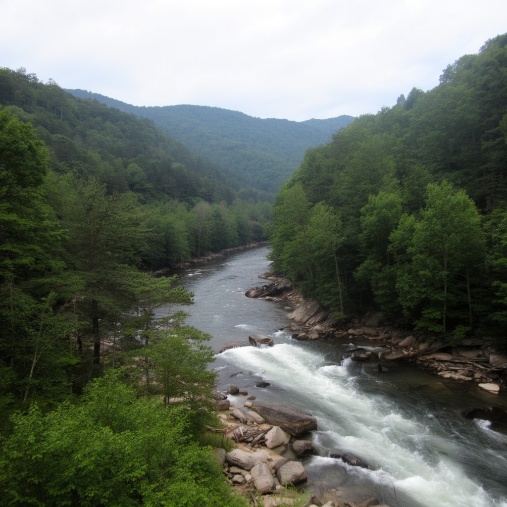 AI-generated illustration of Gauley River National Recreation Area