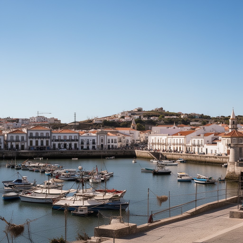 AI-generated illustration of Olhão