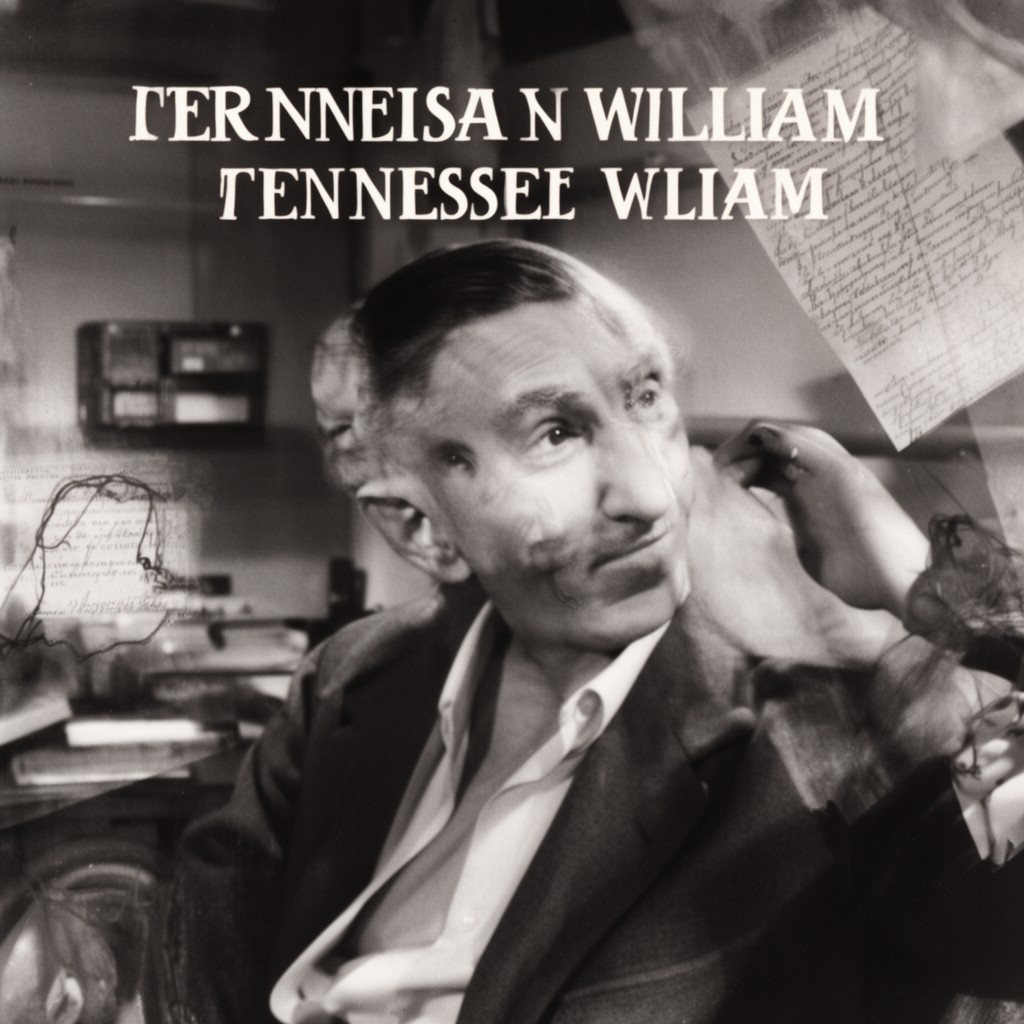AI-generated illustration of Tennessee Williams