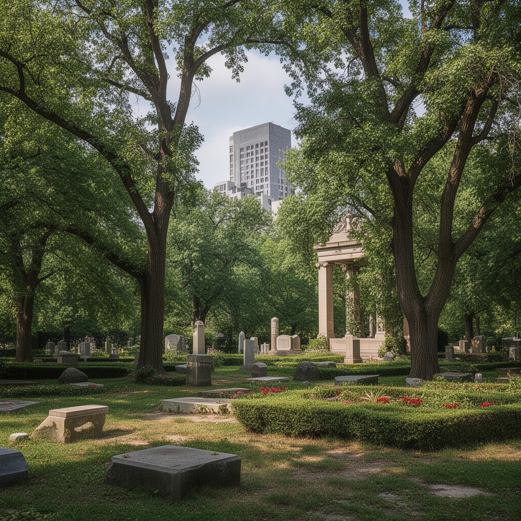 AI-generated illustration of Graceland Cemetery