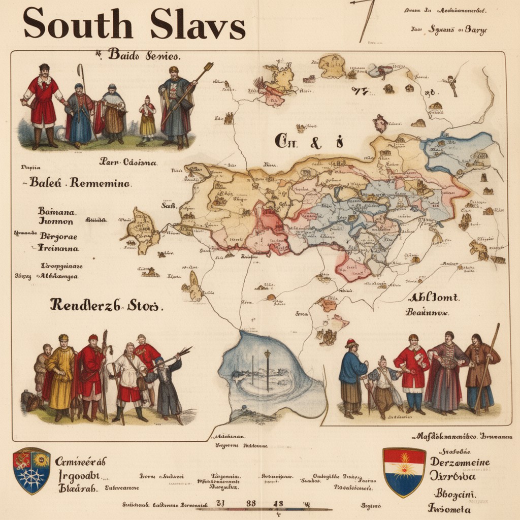 AI-generated illustration of South Slavs